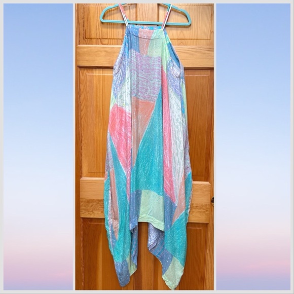 Anthropologie Annette pastel patchwork maxi midi dress, M/L. - Picture 4 of 7